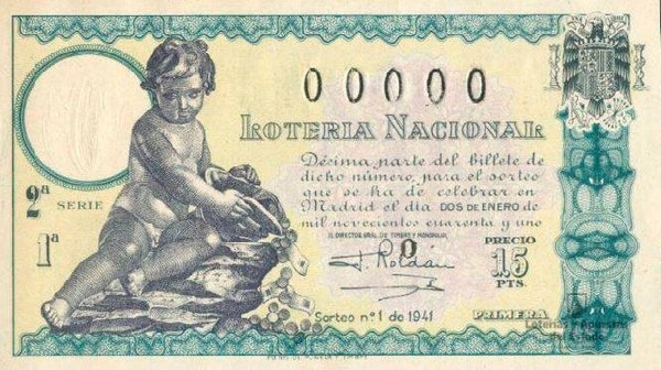 D&eacute;cimo del sorteo del Ni&ntilde;o de 1941